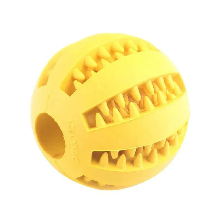 Interactive Chew Ball: Treat Feeder & Teeth Cleaner for Pets